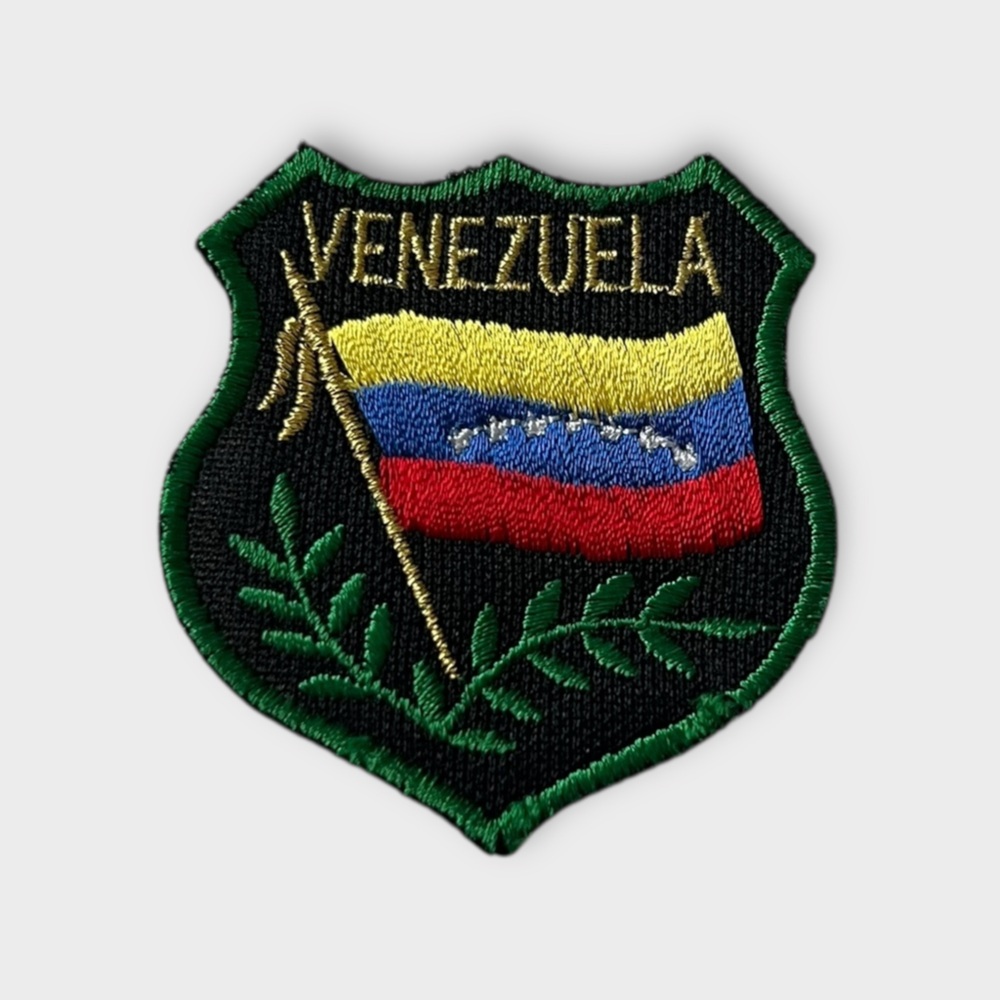 Vintage Souvenir Travel Patch VENEZUELA Woven Sew On